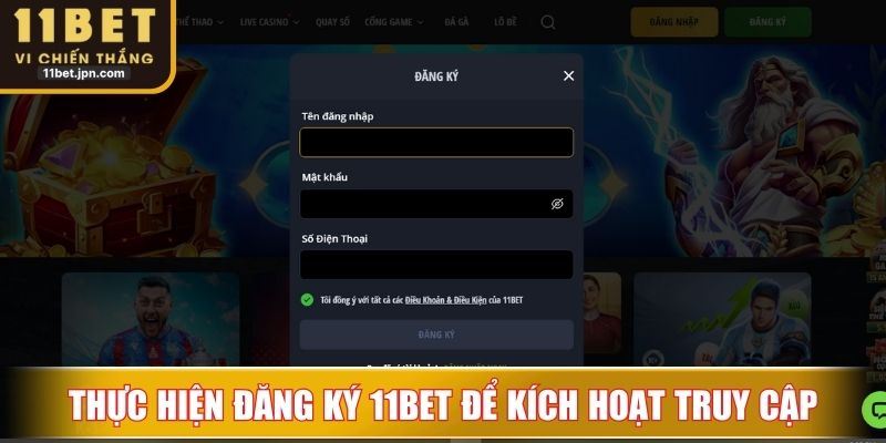 Các bước thực hiện đăng ký 11Bet nhanh chóng