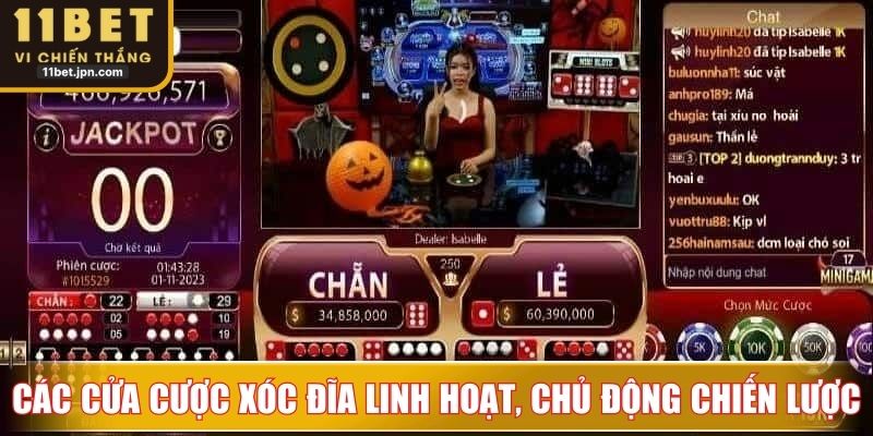 Các cửa cược xóc đĩa giúp người chơi linh hoạt, chủ động chiến lược
